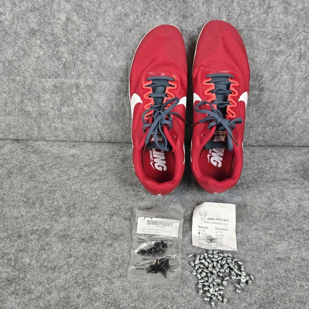 Nike Zoom Rival D Shoes Mens Size 11 Red Racing Track Spikes 907566-601 - Picture 12 of 13